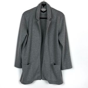 Cyrus Heather Gray Knit Open-Front 3/4” Sleeve Sweater/Jacket Size M